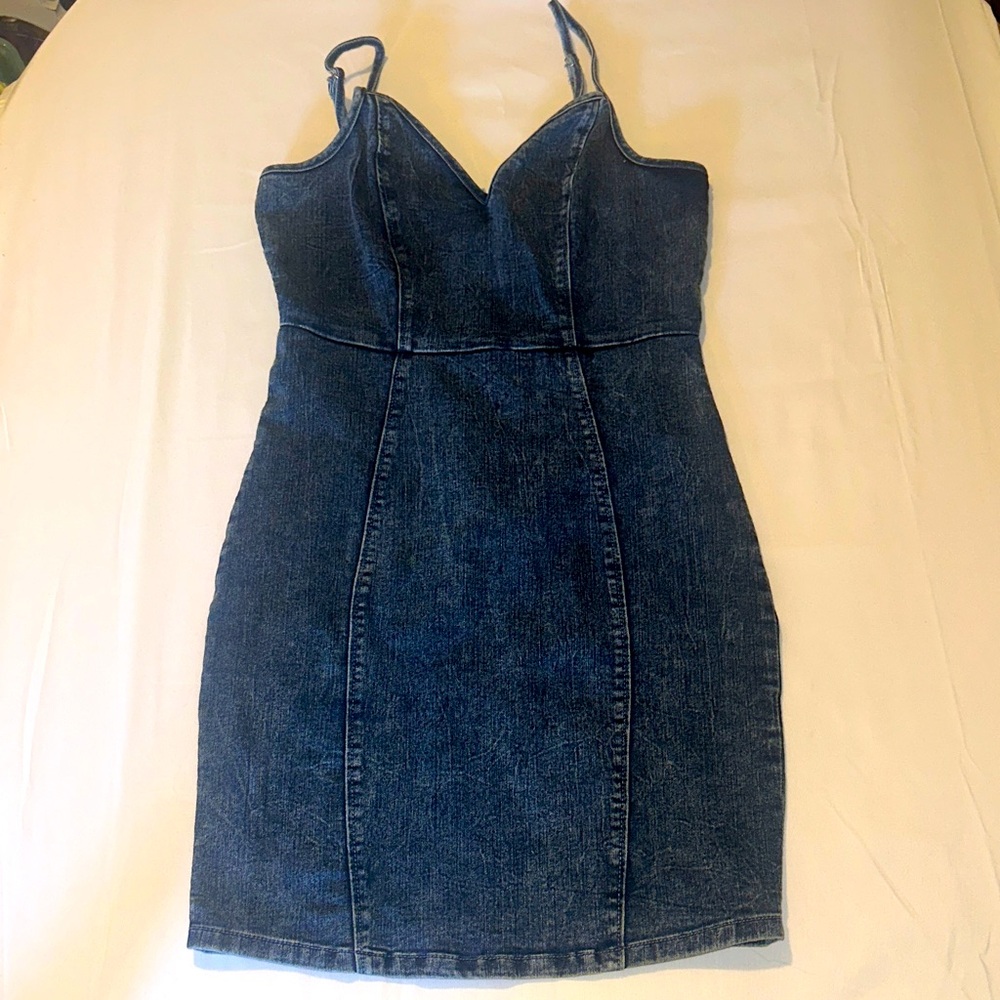 Iris Dark Blue Denim Mini Dress